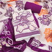 Purple Pure Cotton Unstitched Suit Set