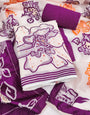 Purple Pure Cotton Unstitched Suit Set