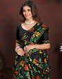 Black Floral Jamdani Soft Cotton Saree