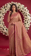 Pink Soft Banarasi Silk Saree