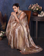 Light Brown Pure and Soft Jimmy choo Designer saree