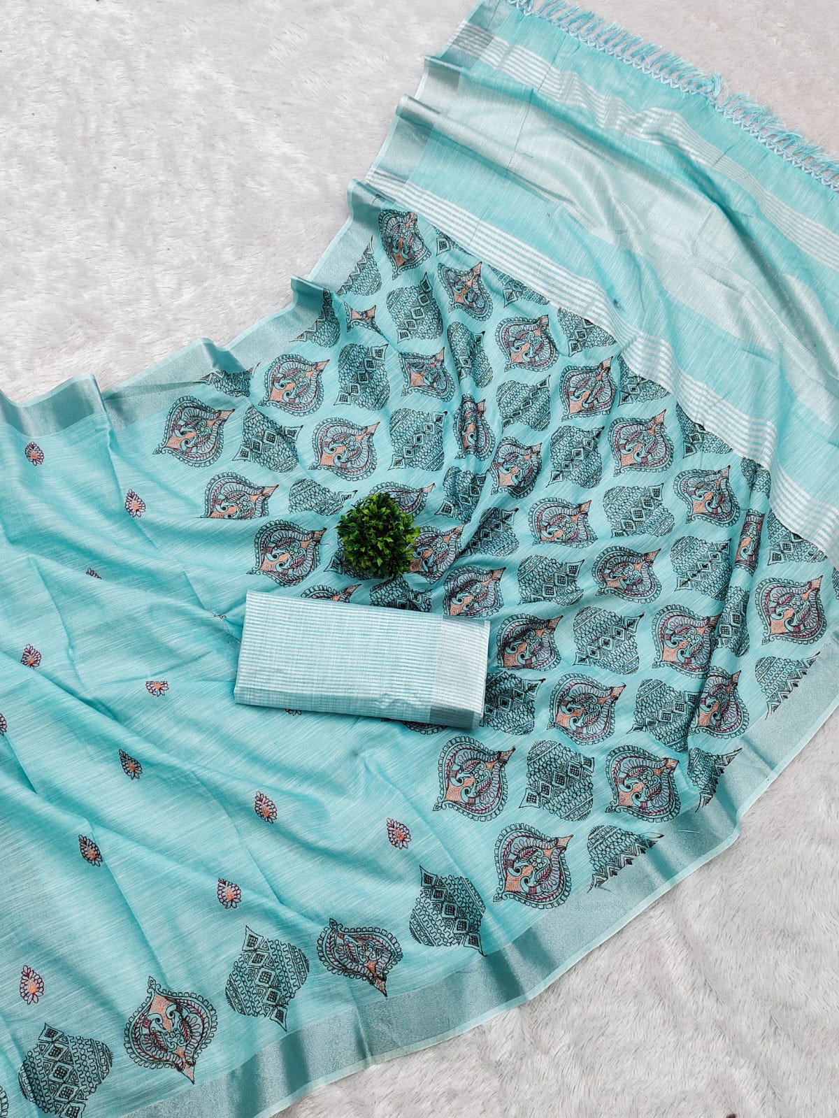 Lightweight embroidered saree