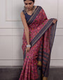 Pink Cotton Patola Print Saree