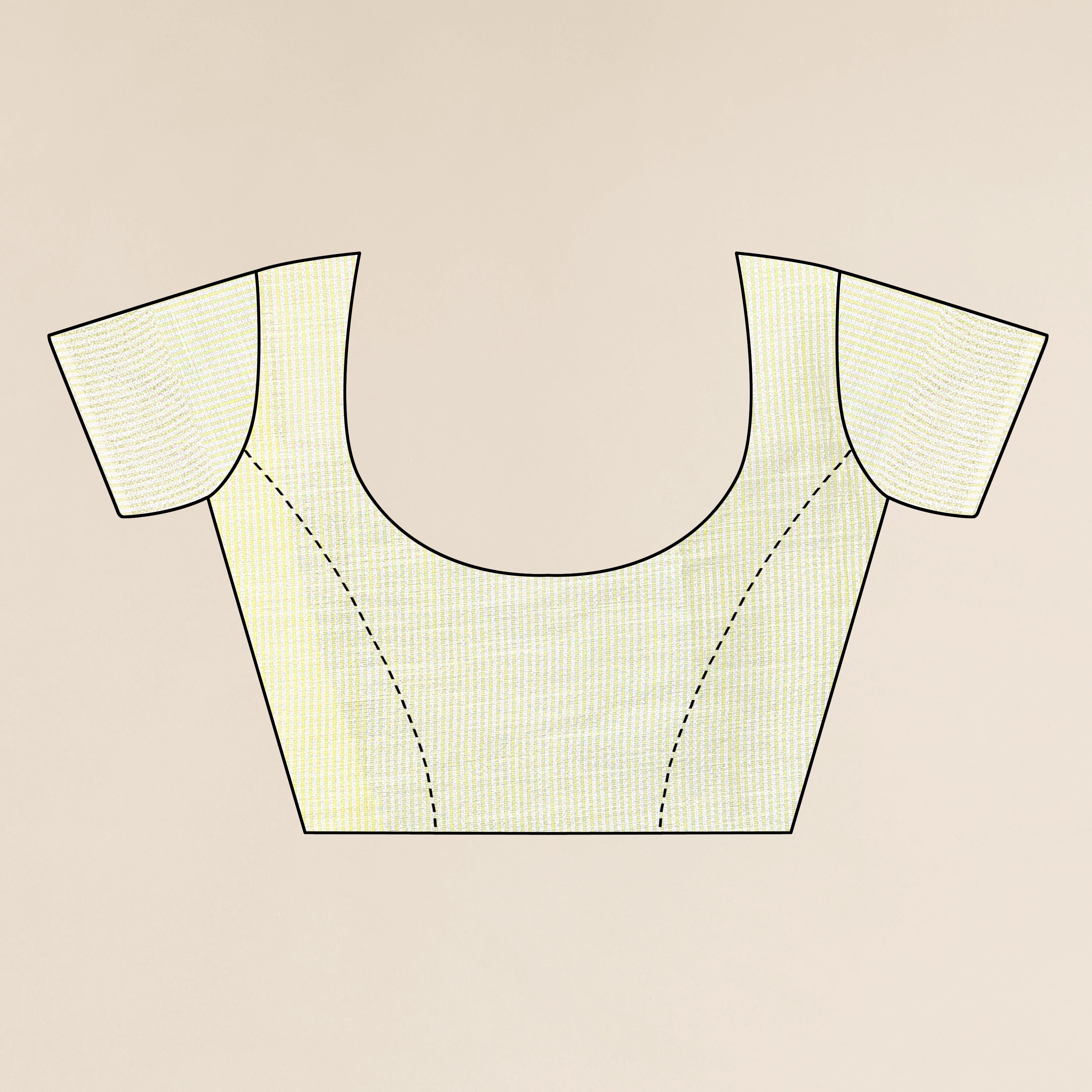 Pista green linen cotton saree with embroidery work with blouse