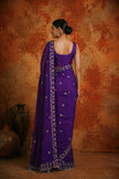 Premium Purple Jimmy Choo Sequin Work Saree
