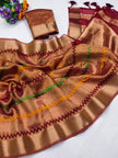 Red Kashmiri Zari work Saree