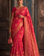 Pink Pure Banarasi Silk Saree