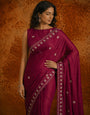 Royal Pink Jimmy Choo Sequin Work Saree