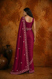 Royal Pink Jimmy Choo Sequin Work Saree