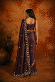 Premium Brown Jimmy Choo Sequin Work Saree