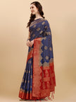 Navy Blue Banarasi Weaving Saree