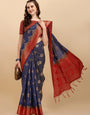 Navy Blue Banarasi Weaving Saree