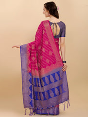 Rani Pink Banarasi Weaving Saree
