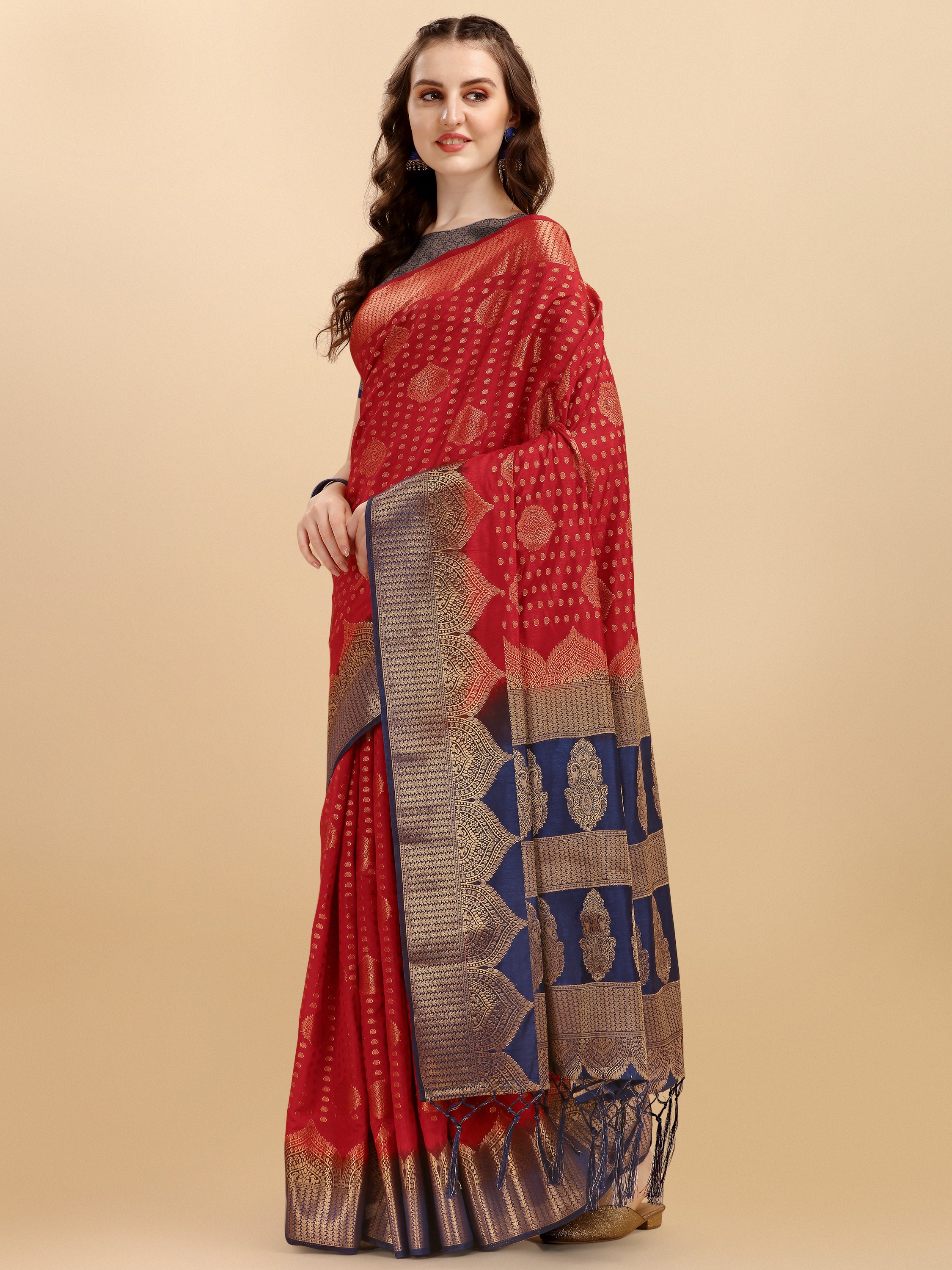 Red Banarasi Weaving Saree