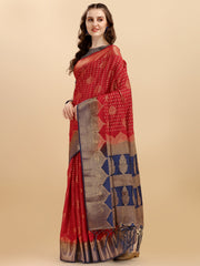 Red Banarasi Weaving Saree