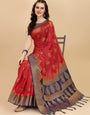 Red Banarasi Weaving Saree
