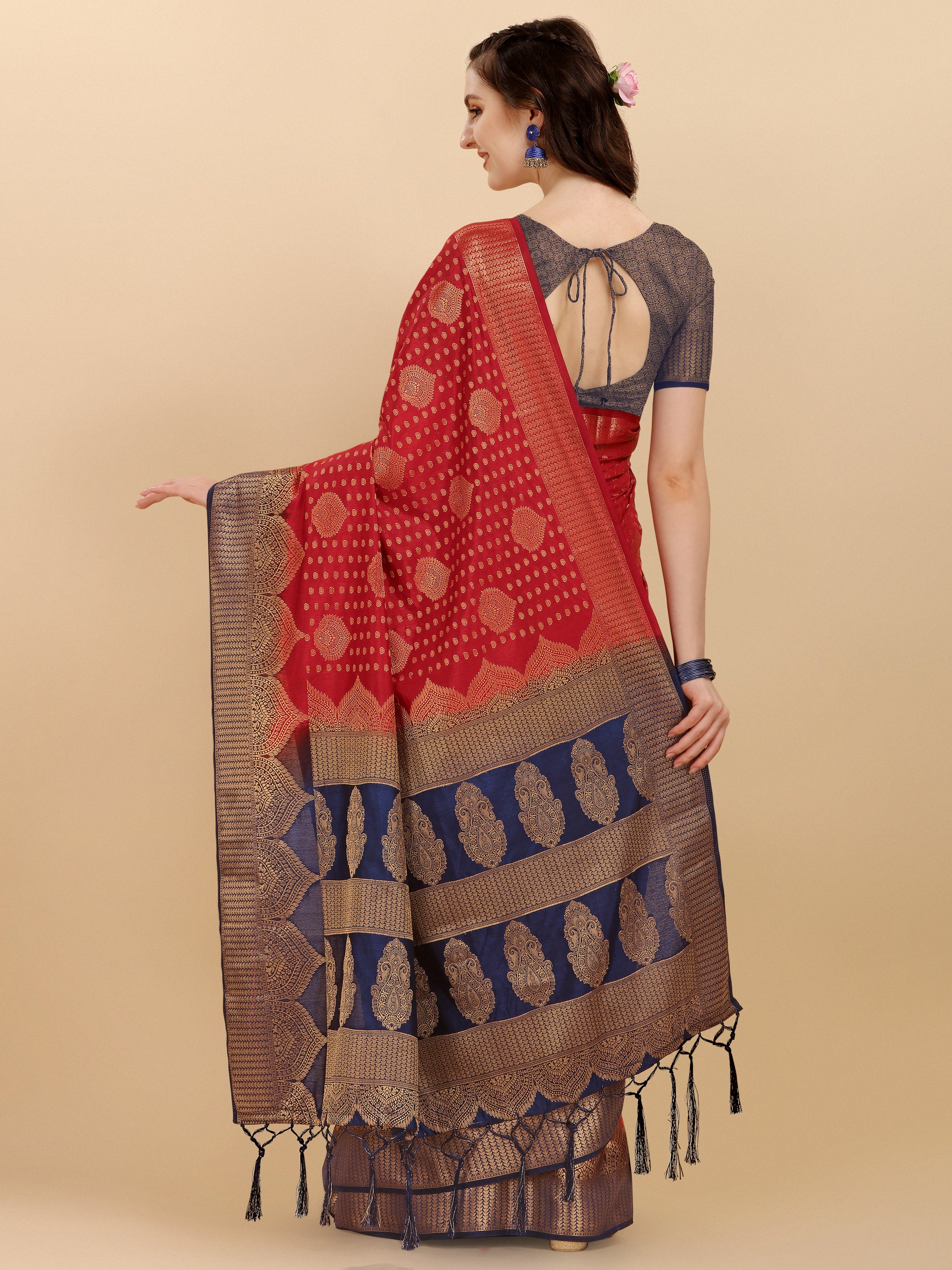 Red Banarasi Weaving Saree