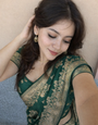 Dark Green Banarasi Silk Zari Saree Styled by Tanya