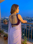 Light Purple jimmmy Choo Sequins Saree Styled by Ishaya