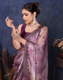 Purple Pure and Soft Jimmy choo Designer saree