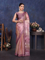 Pink Pure and Soft Jimmy choo Designer saree