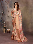 Soft Beige Dola Jacquard Geometric Stone Digital Print