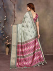 Pista Green Dola Jacquard Geometric Check Pattern Digital Print