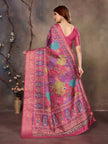 Rani Pink Dola jacquard with Rajasthani jhalak Digital Print Saree