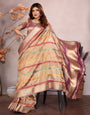 Wine Kashmiri Zari work Saree