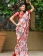 Rustic Brown Pure Cotton Printed Saree