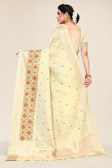 designer embrodary sarees Yellow