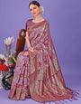 Wine Traditional Pure Cotton Saree For Navratri nights