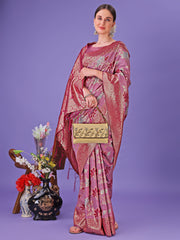 Pink Traditional pure Cotton Saree for women