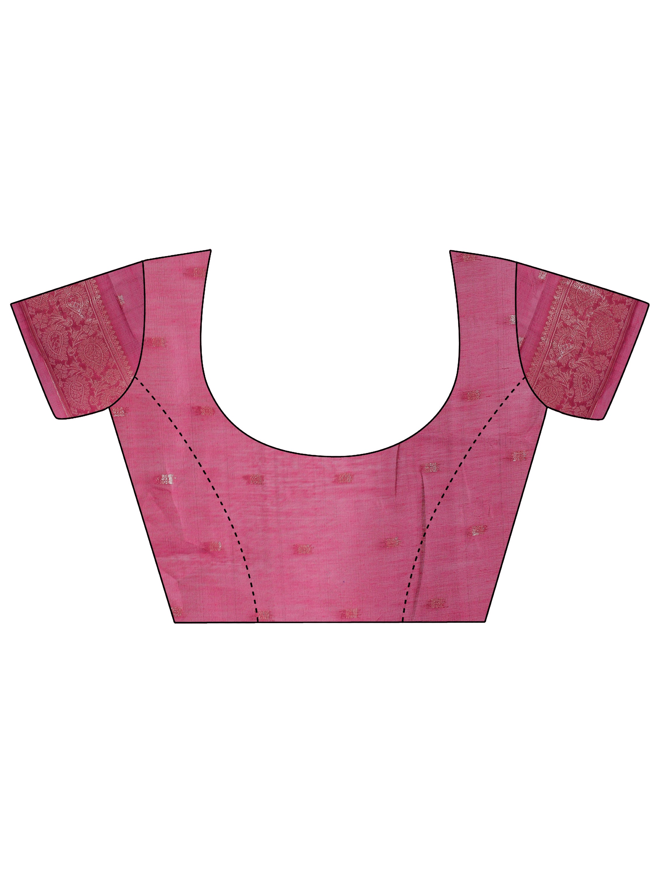 Blouse Design for pink pure Cotton saree