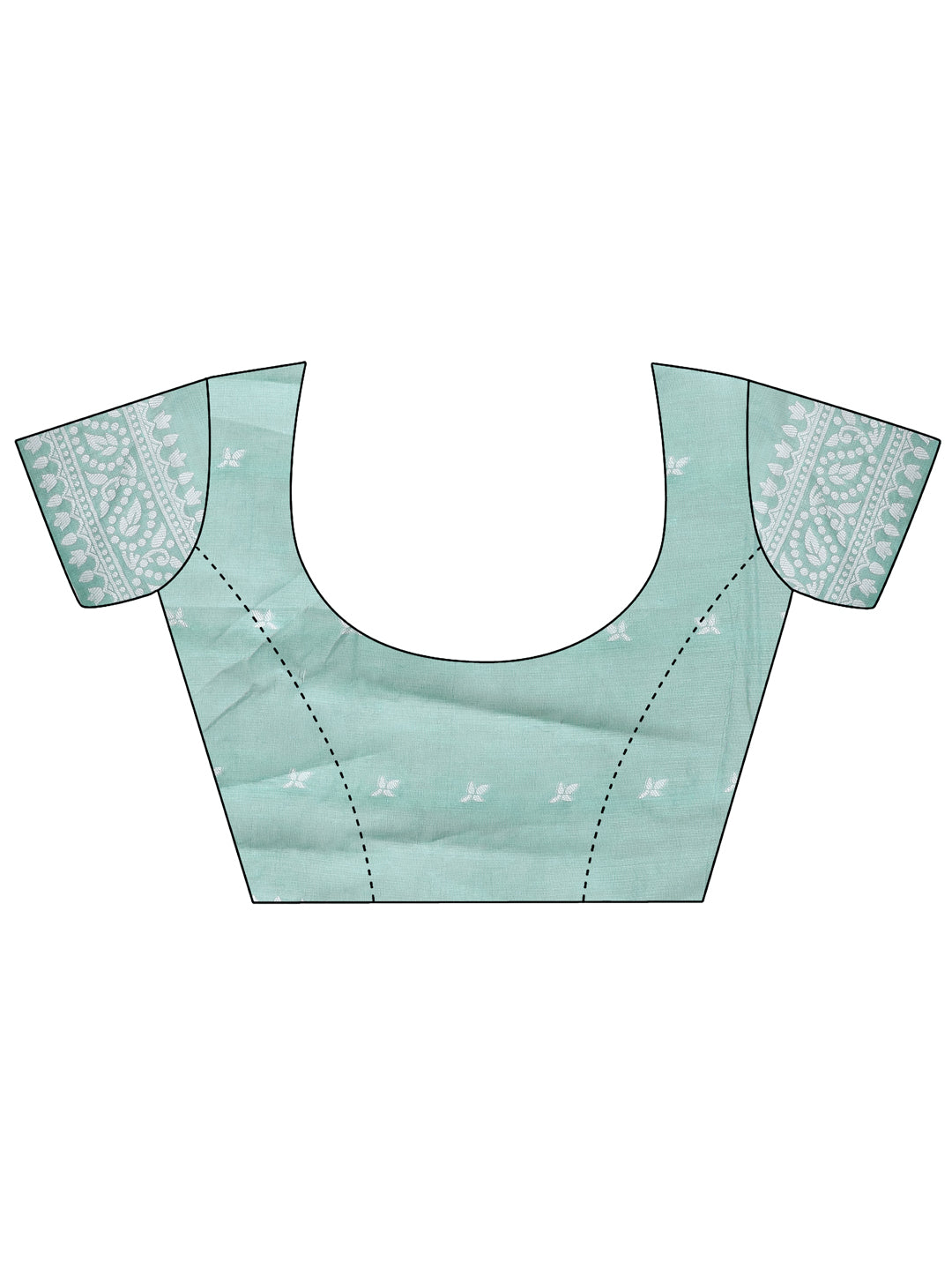 Blouse Design for woven linen cotton saree 