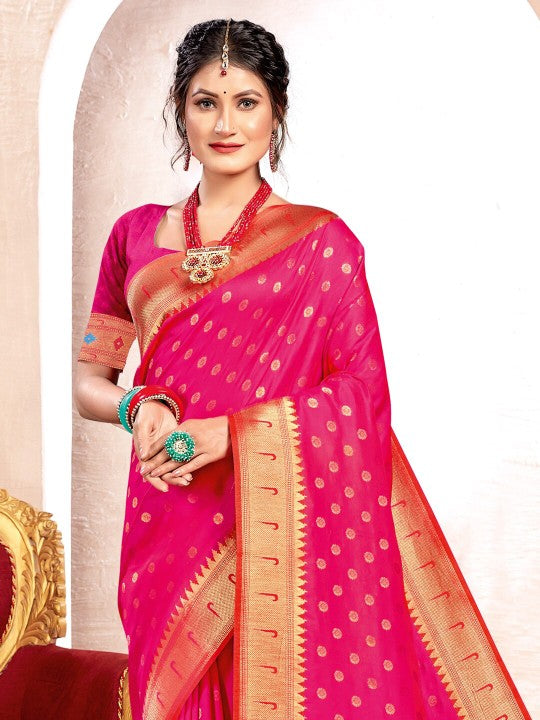 Navratri Special Paithani silk Saree For garba nights and pooja