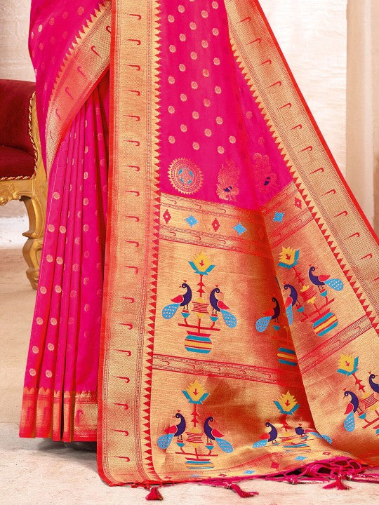 Paithani silk Handloom zari saree for women