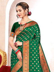 Paithani Handloom Silk Saree For navratri pooja