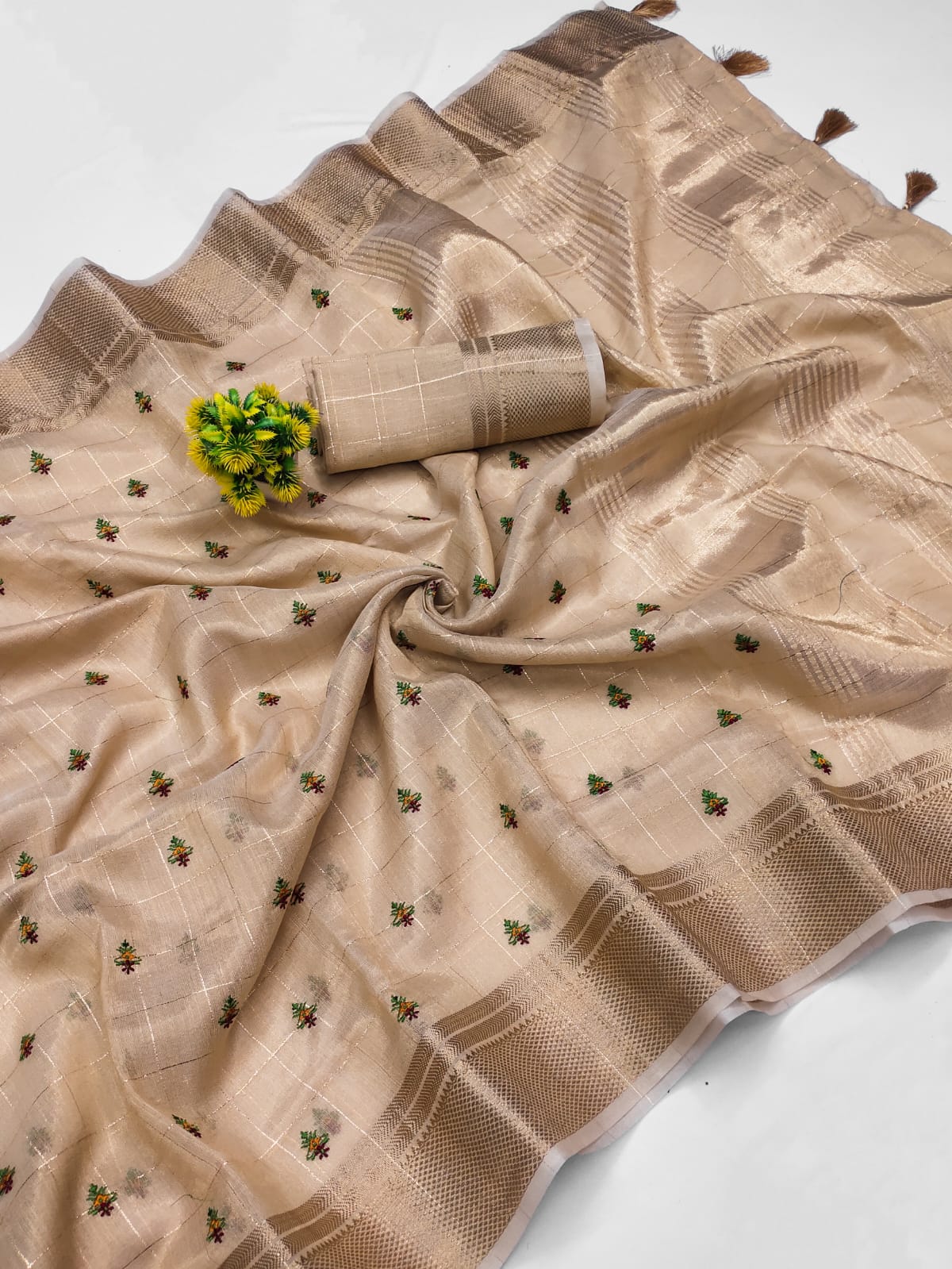 cotton saree daily wear thread work design