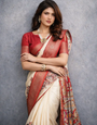 White Jacquard Morni Printed Saree