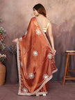 Rustic Brown Chiffon Silk Saree