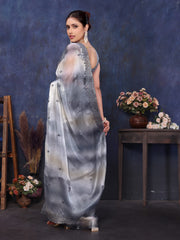 premium grey silk saree for weddings