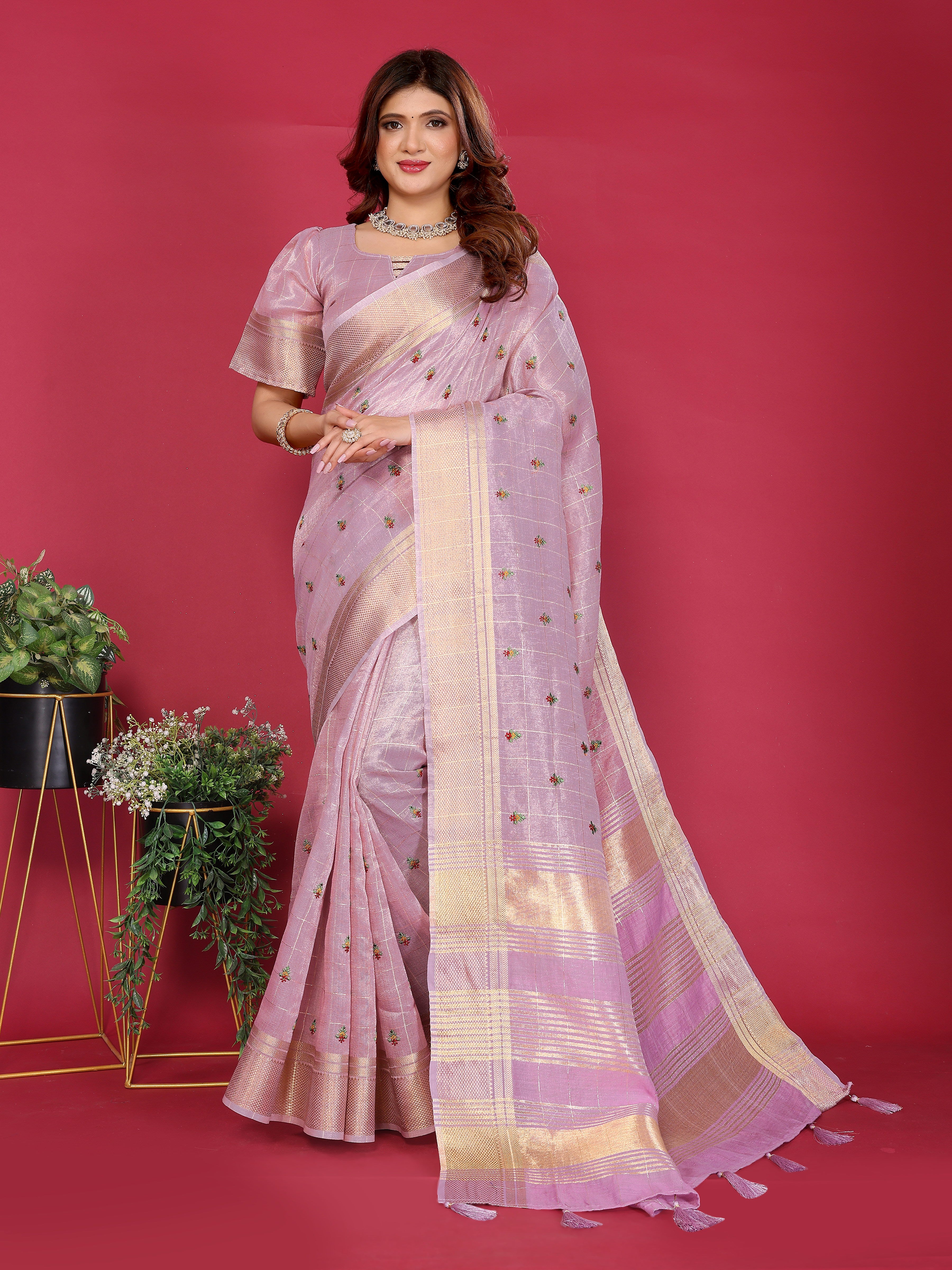 purple cotton saree new model 2025