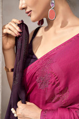  satin saree for Raksha Bandhan function